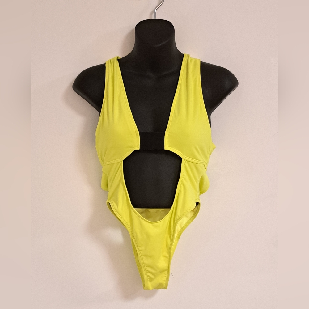 ICON SWIM Vibrant Yellow Women's One-Piece Swimsuit NWOT Misses Size Small